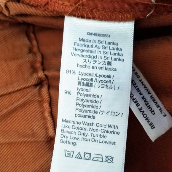 Madewell Tapered Huston Pull-On Crop Pants M Burnt Clay Lyocell Blend Comfy $85 - Picture 8 of 15